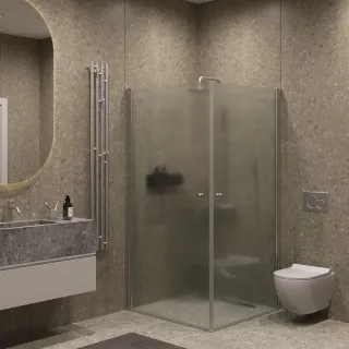 Душевой уголок на монопетле by Deonria U-90-89-6-S-HM1 90x89см хром матовый/сатин